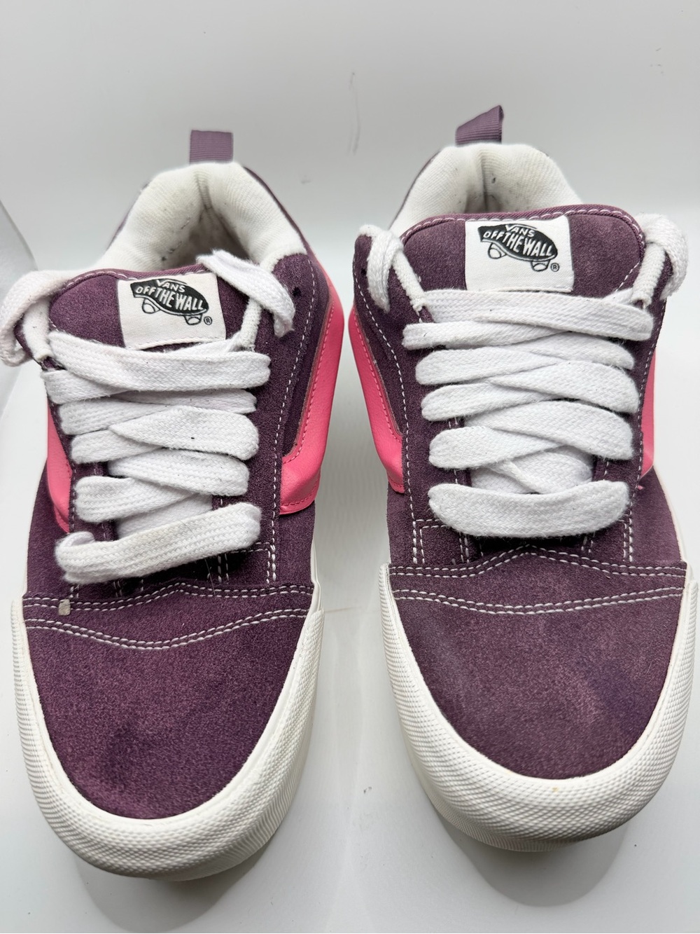 Vans Purple and Pink Low-Top Skate Shoes